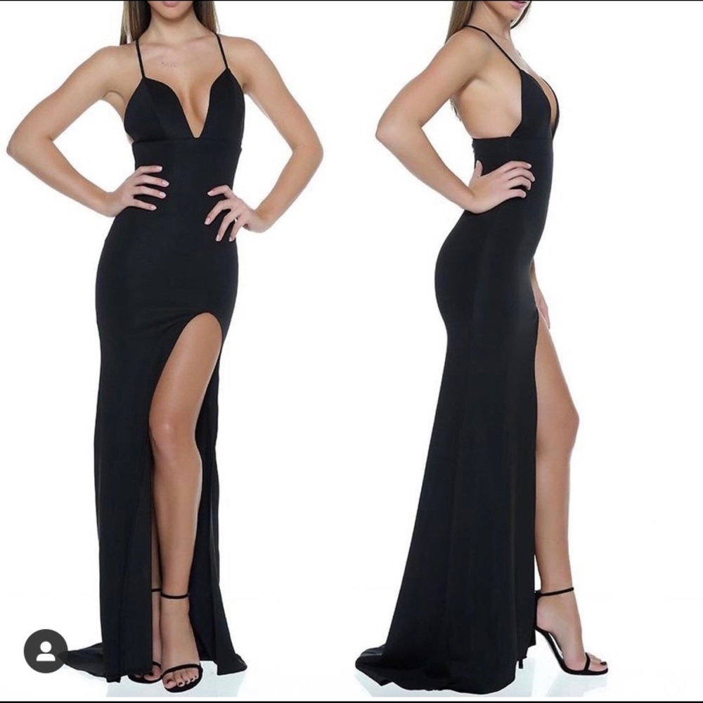 La femme black francielle gown size xs